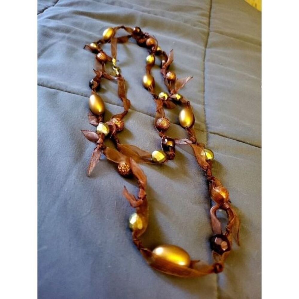 ⭐ Beaded rope necklace with Lace 💕